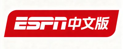 ESPN中文版品牌Logo，红底白字设计